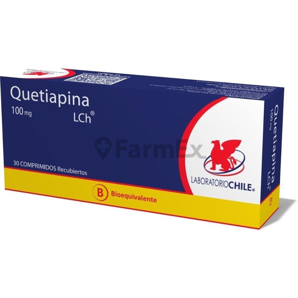 Quetiapina 100 mg x 30 comprimidos Farmex-BanMedica-Persistente